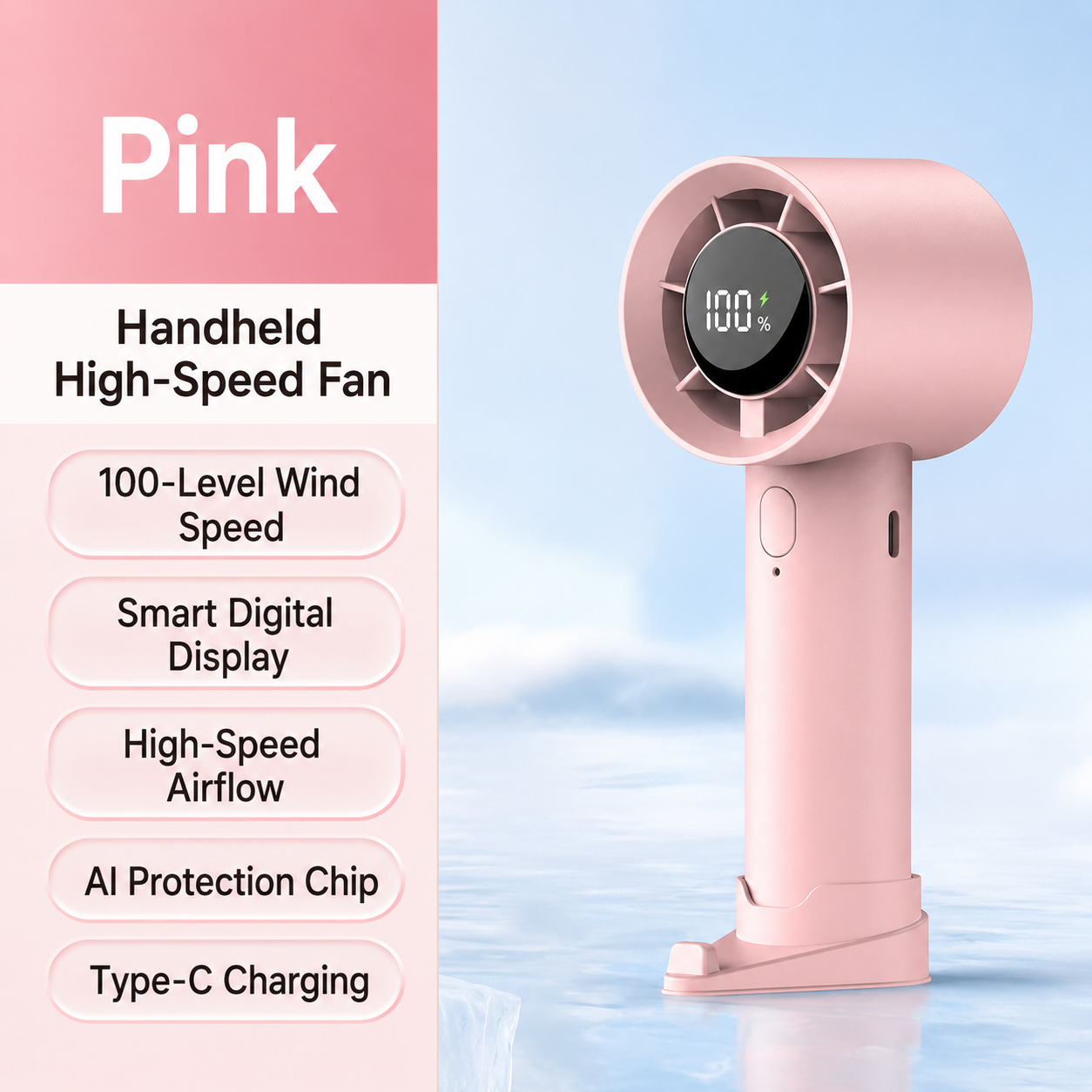 Portable High-Speed USB Rechargeable Fan – Beat the Heat Anywhere