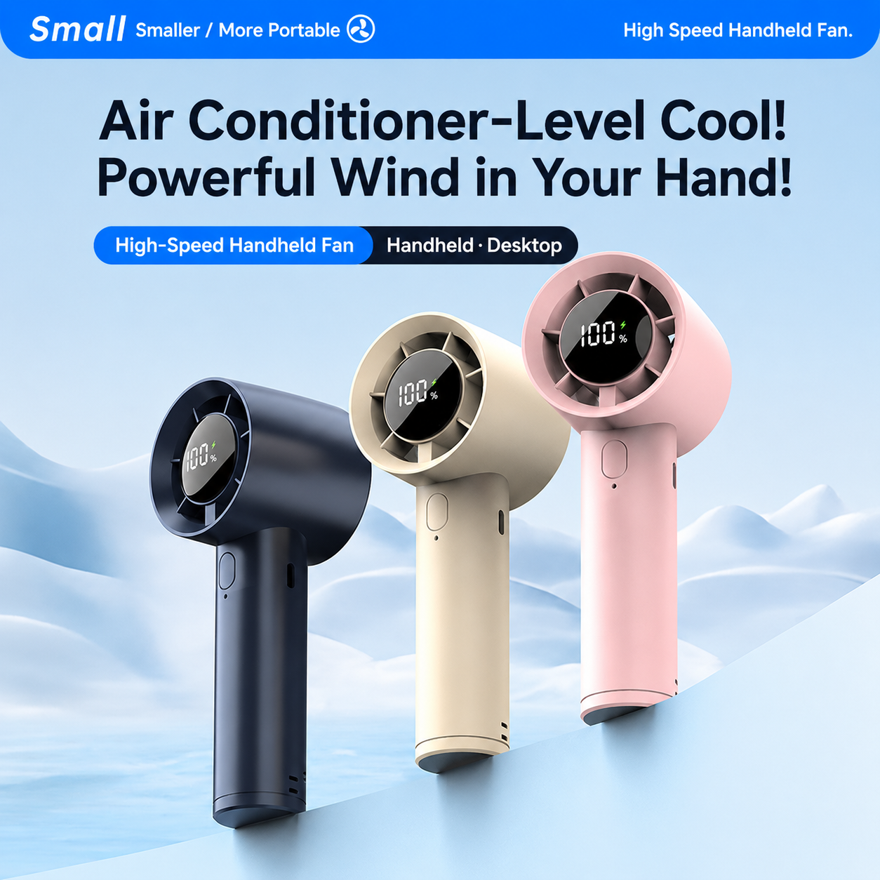 Portable High-Speed USB Rechargeable Fan – Beat the Heat Anywhere