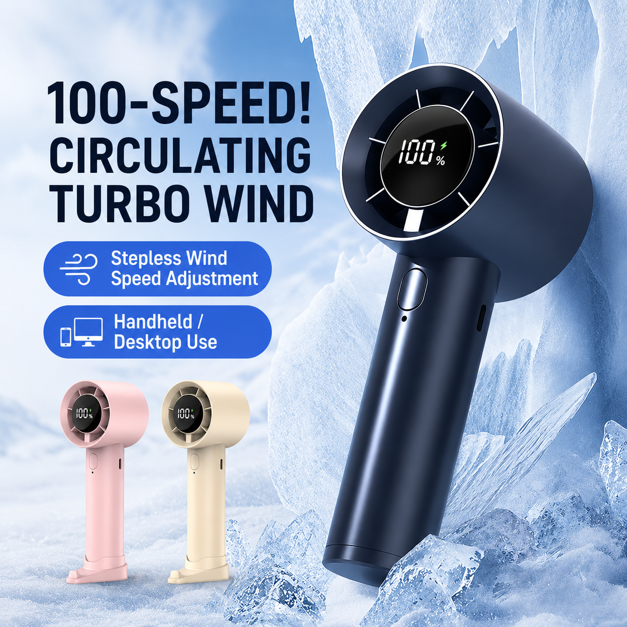 Portable High-Speed USB Rechargeable Fan – Beat the Heat Anywhere