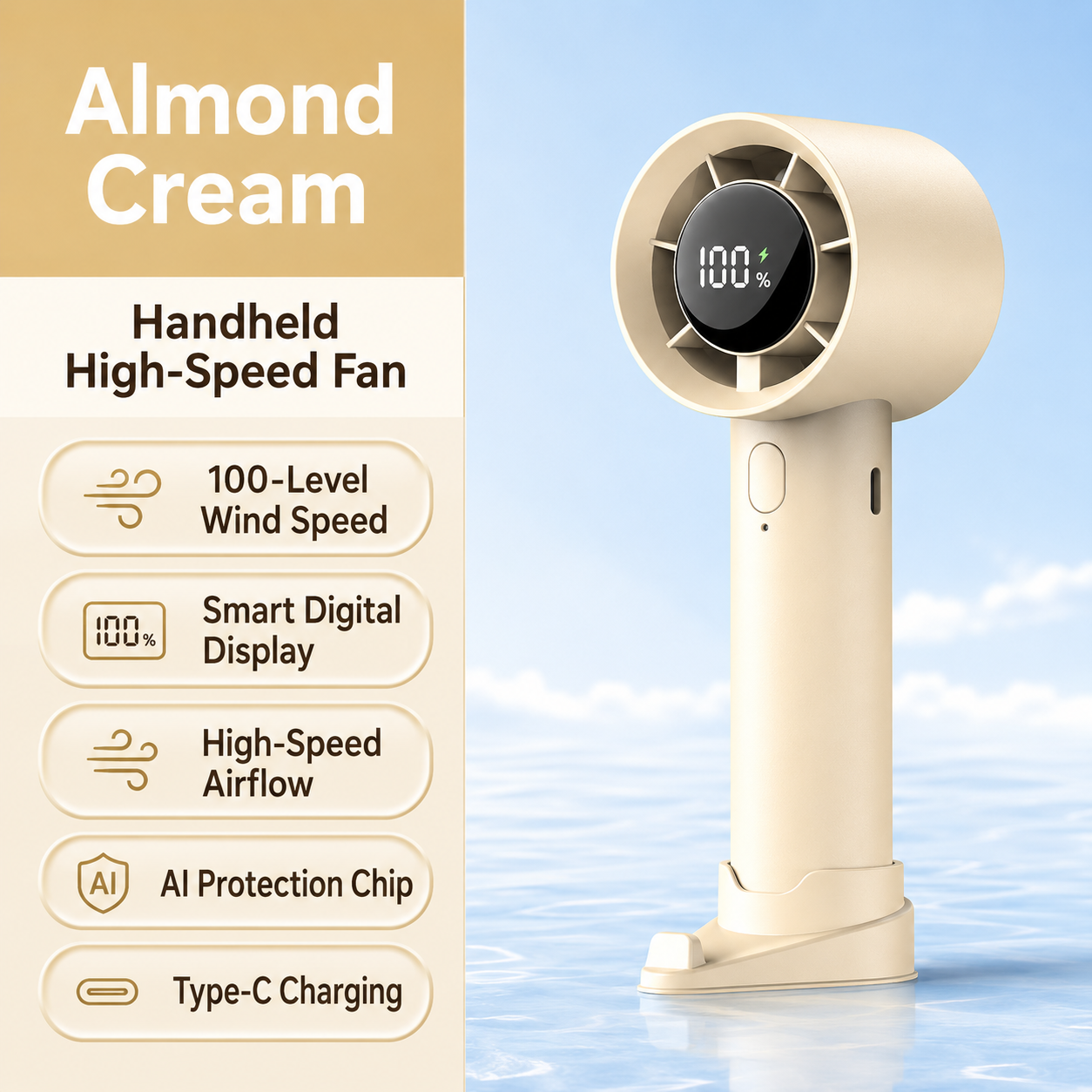 Portable High-Speed USB Rechargeable Fan – Beat the Heat Anywhere