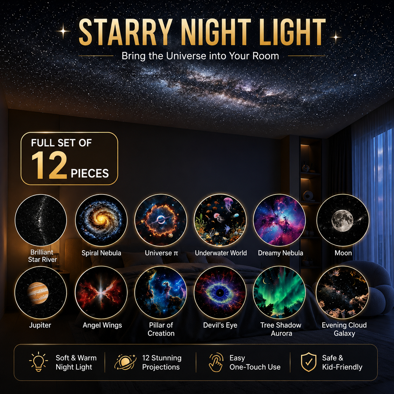 Night Light For The Bedroom Bedside Lamp For Sleep Baby Feeding And Eye Protection With USB Charging
